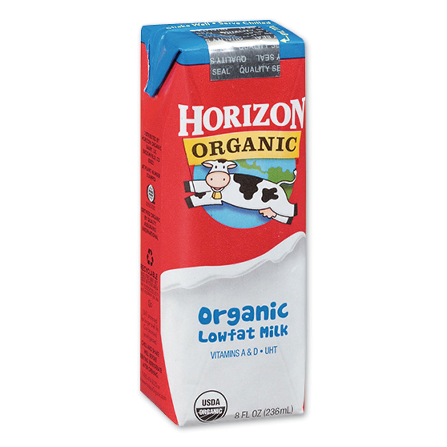 Horizon Organic Low Fat Milk, 1% Plain, 8 oz, 18/Carton (061223)