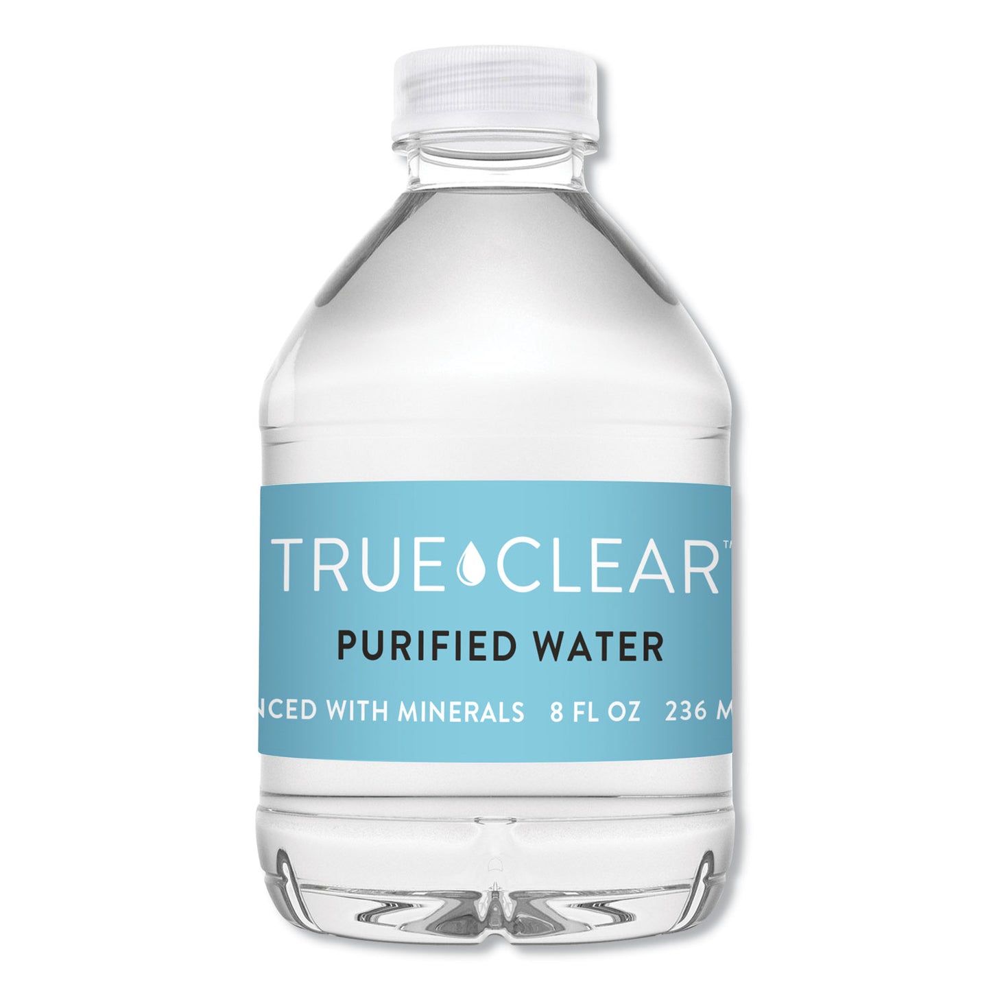 True Clear Purified Bottled Water, 8 oz Bottle, 24 Bottles/Carton (8OZ24CT)