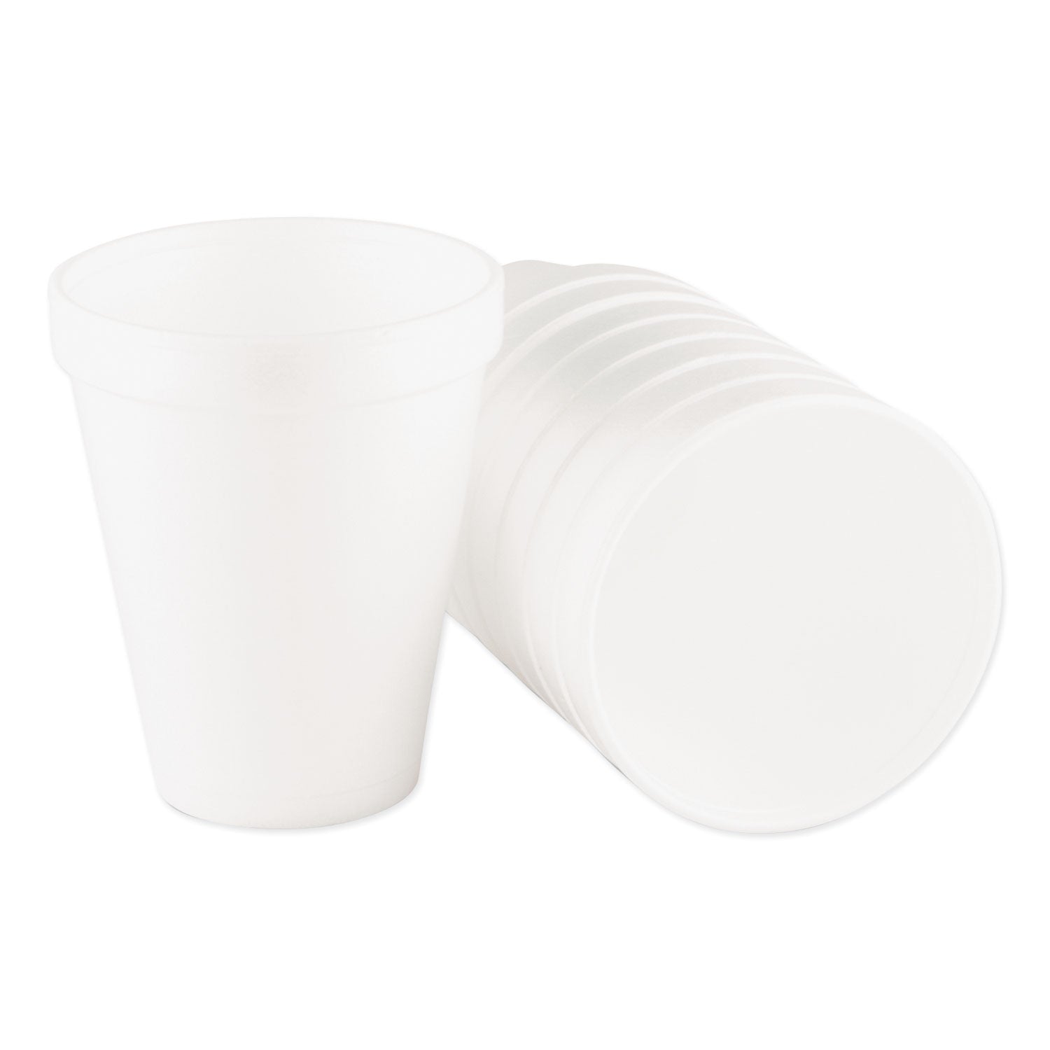 Dart Foam Drink Cups, 10 oz, White, 25/Bag, 40 Bags/Carton (10J10)