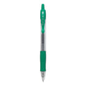 Pilot G2 Premium Gel Pen, Retractable, Extra-Fine 0.5 mm, Green Ink, Smoke/Green Barrel, Dozen (31005)