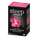 Bigelow Steep Tea, Rooibos Hibiscus Herbal Tea, 0.08 oz Tea Bag, 20/Box (RCB17713)