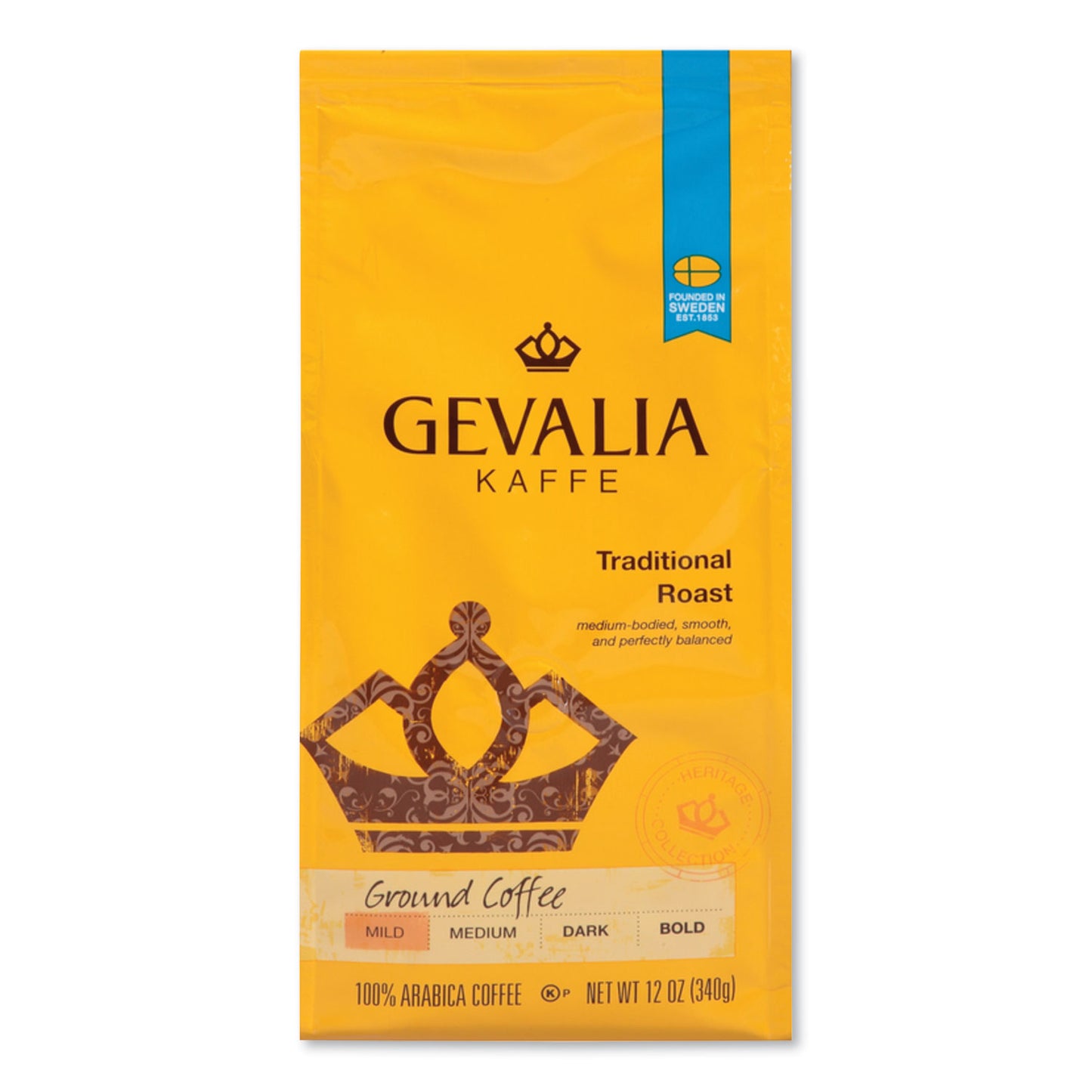 Gevalia Coffee, Traditional Roast, Ground, 12 oz Bag (GEN04351)