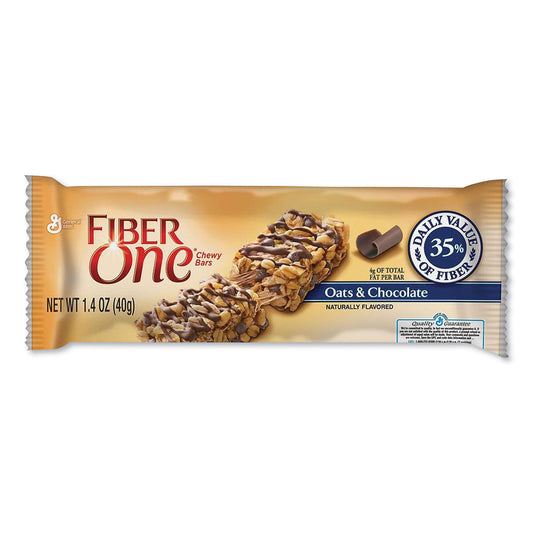 Fiber One Chewy Bars, Oats and Chocolate, 1.4 oz, 16/Box (14562)