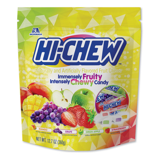 Hi-Chew Fruit Chews, Original Stand Up Pouch, 12.7 oz, 6/Carton (00837)