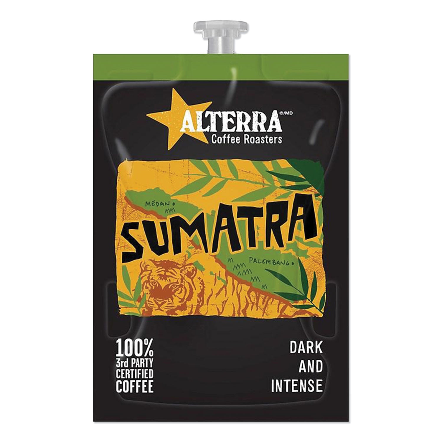 Alterra Coffee Freshpack Pods, Sumatra Blend, Dark Roast, 0.3 oz, 100/Carton (MDRA194)