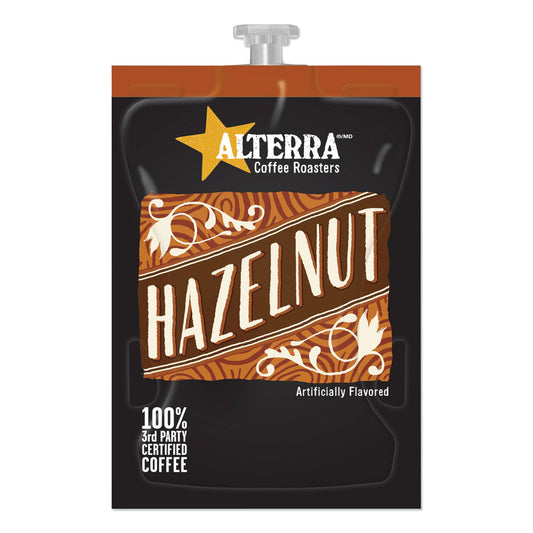 Alterra Coffee Freshpack Pods, Hazelnut, Medium Roast, 0.23 oz, 100/Carton (MDRA185)