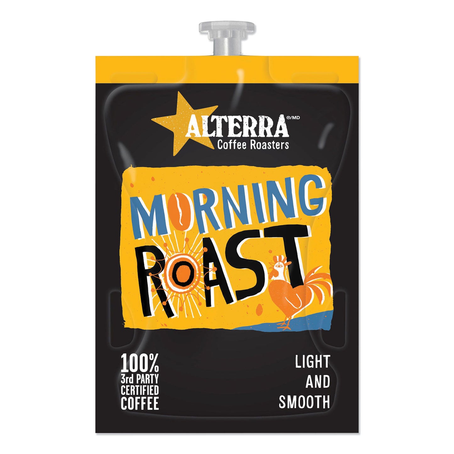 Alterra Coffee Freshpack Pods, Morning Roast, Light Roast, 0.2 oz, 100/Carton (MDRA182)