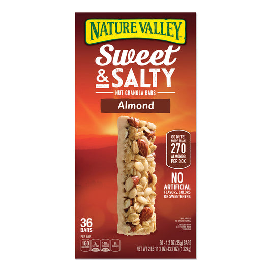 Nature Valley Granola Bars, Sweet and Salty Almond, 1.2 oz Pouch, 36/Box (GEM10413)