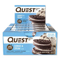 Quest Protein Bars, Cookies and Cream, 2.12 oz Bar, 12 Bars/Box (00018)