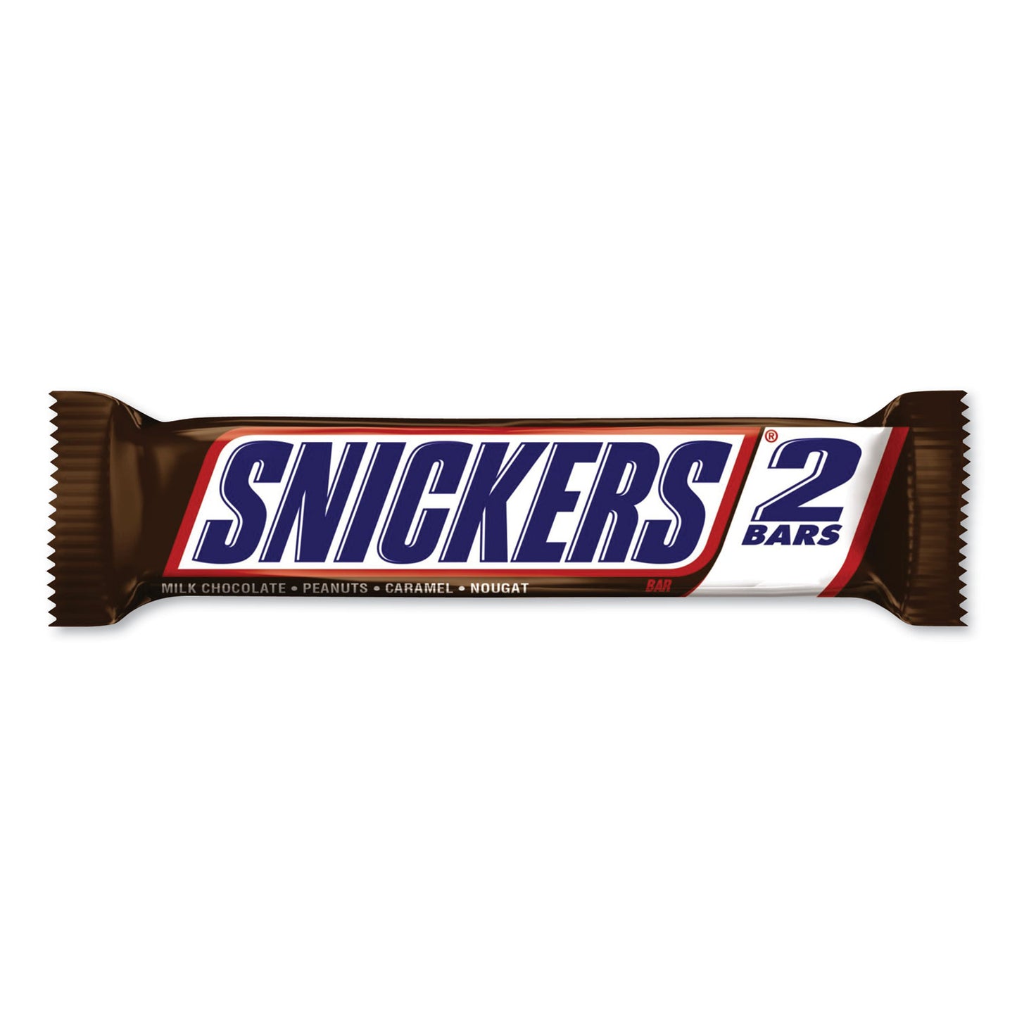 Snickers Sharing Size Chocolate Bars, Milk Chocolate, 3.29 oz, 24/Box (MMM32252)