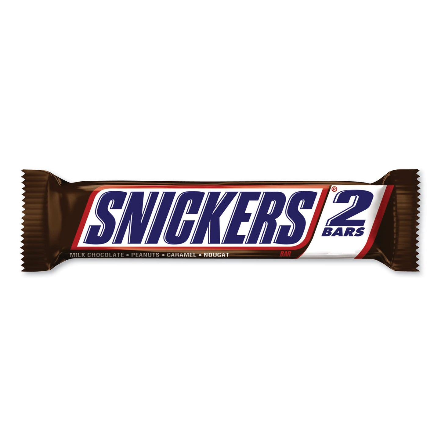 Snickers Sharing Size Chocolate Bars, Milk Chocolate, 3.29 oz, 24/Box (MMM32252)