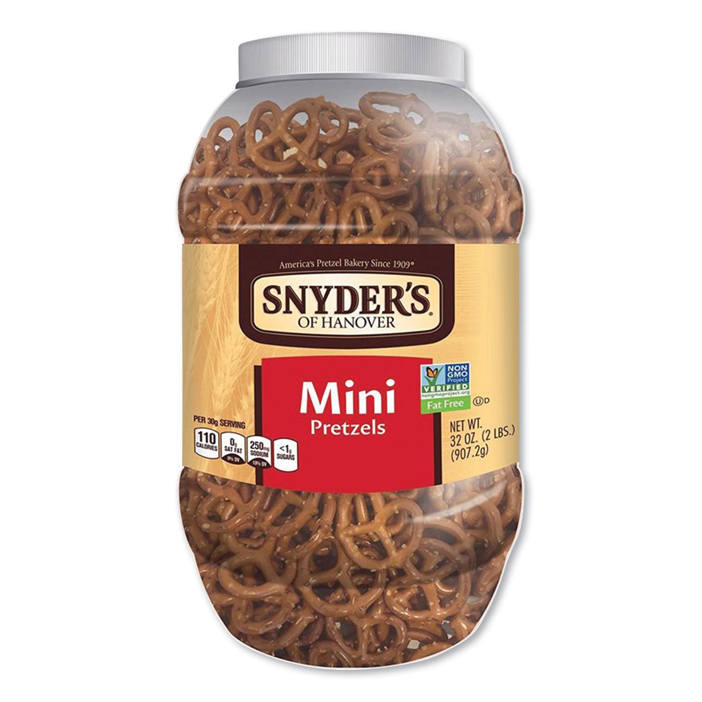 Snyder's Mini Pretzels, Classic, 32 oz Barrel (8756)