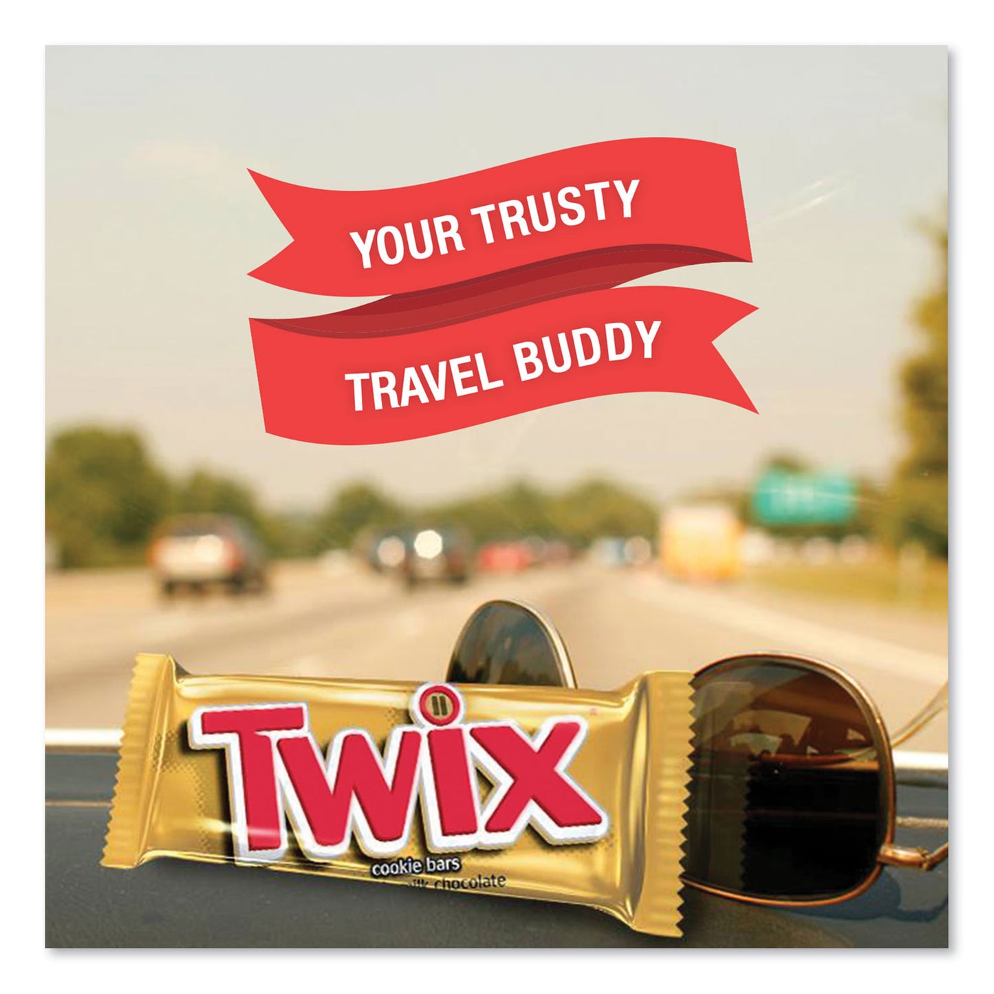 Twix Sharing Size Chocolate Cookie Bar, 3.02 oz, 24/Box (35387)