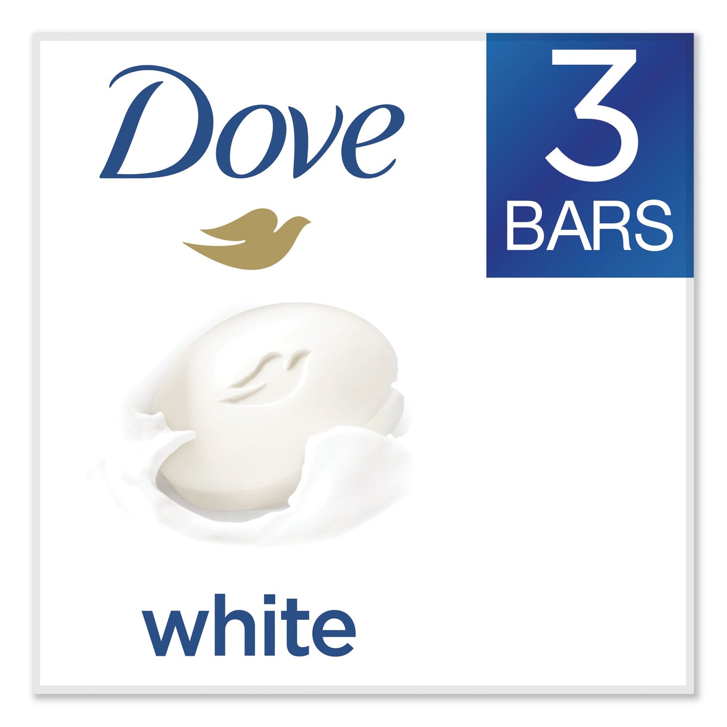 Dove White Beauty Bar, Light Scent, 3.17 oz, 12/Carton (04090CT)