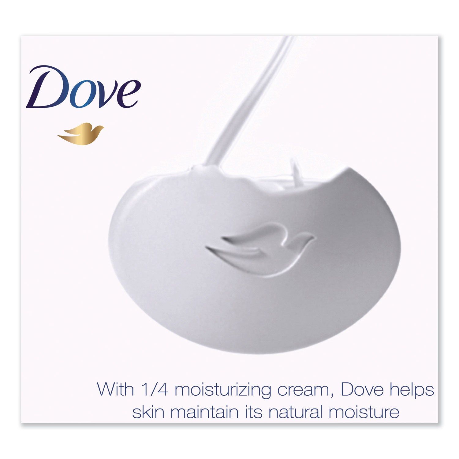 Dove White Beauty Bar, Light Scent, 3.17 oz, 12/Carton (04090CT)