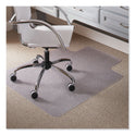 ES Robbins EverLife Light Use Chair Mat for Flat to Low Pile Carpet, Rectangular with Lip, 36 x 48, Clear (120023)