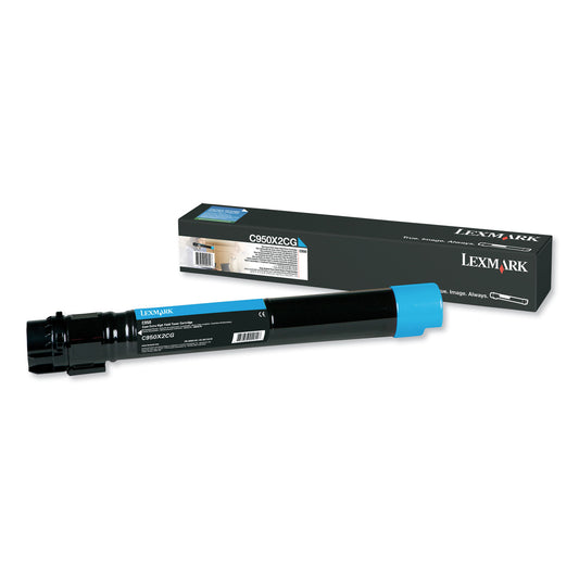 Lexmark C950X2CG Extra High-Yield Toner, 22,000 Page-Yield, Cyan