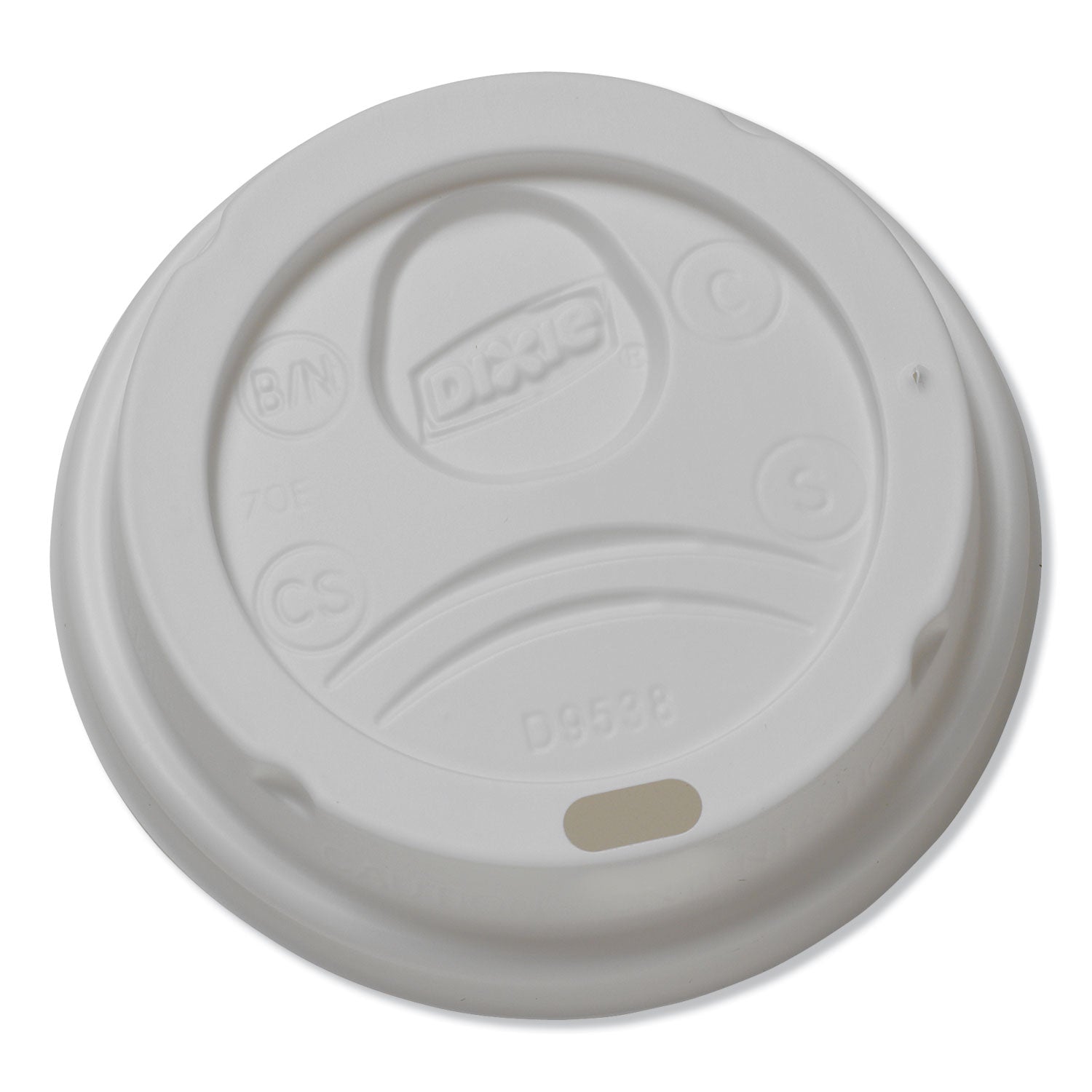 Dixie Dome Hot Drink Lids, Fits 8 oz Cups, White, 100/Sleeve, 10 Sleeves/Carton (D9538)