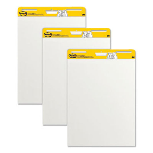 Post-it Vertical-Orientation Self-Stick Easel Pads, Unruled, 25 x 30, White, 30 Sheets, 3/Pack (559VAD203PK)