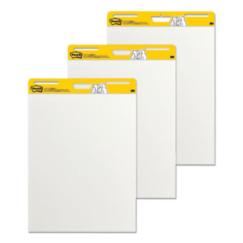 Post-it Vertical-Orientation Self-Stick Easel Pads, Unruled, 25 x 30, White, 30 Sheets, 3/Pack (559VAD203PK)