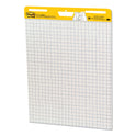 Post-it Vertical-Orientation Self-Stick Easel Pads, Quadrille Rule (1 sq/in), 25 x 30, White, 30 Sheets, 6/Pack (560VAD6PK)