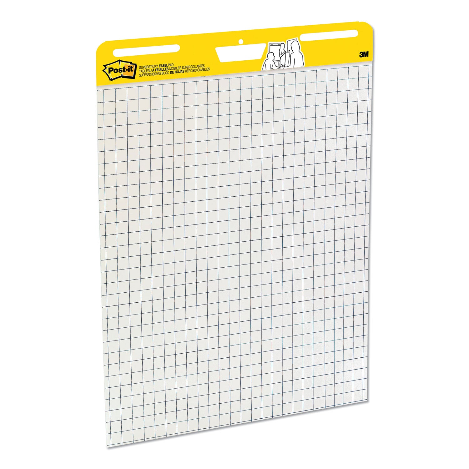 Post-it Vertical-Orientation Self-Stick Easel Pads, Quadrille Rule (1 sq/in), 25 x 30, White, 30 Sheets, 6/Pack (560VAD6PK)