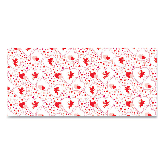 Pacon Corobuff Corrugated Paper Roll, 48" x 25 ft, Cupids Hearts (0012111)