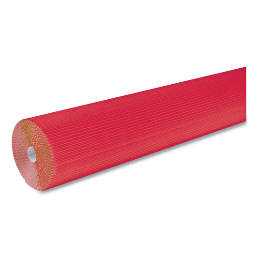 Pacon Corobuff Corrugated Paper Roll, 48" x 25 ft, Flame Red (0011031)