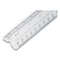 Staedtler Triangular Scale Plastic Architects Ruler, 12" Long, Plastic, White (9871931BK)