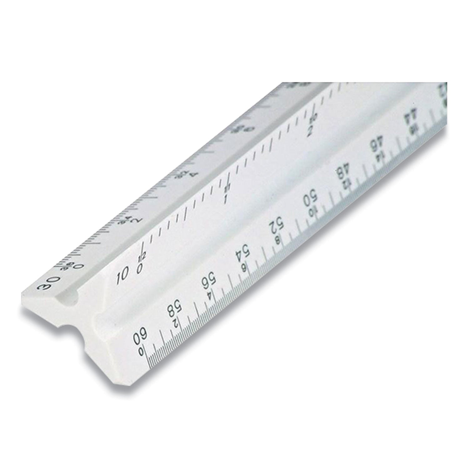 Staedtler Triangular Scale Plastic Architects Ruler, 12" Long, Plastic, White (9871931BK)