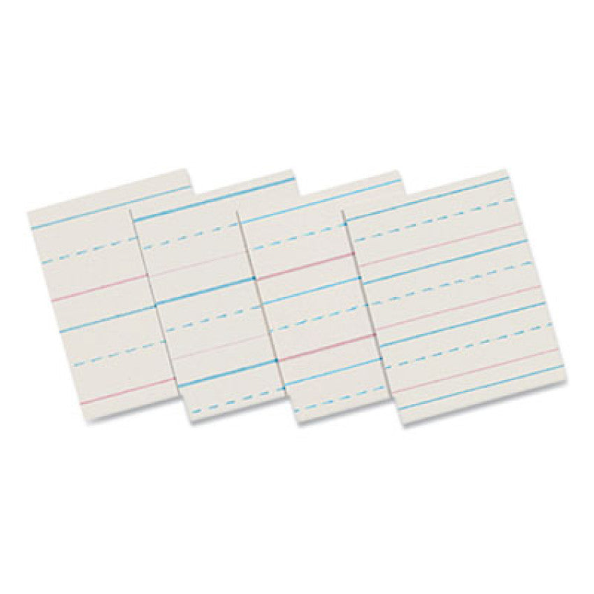 Pacon Multi-Program Handwriting Paper, 30 lb Bond Weight, 1/2" Long Rule, Two-Sided, 8 x 10.5, 500/Pack (ZP2612)