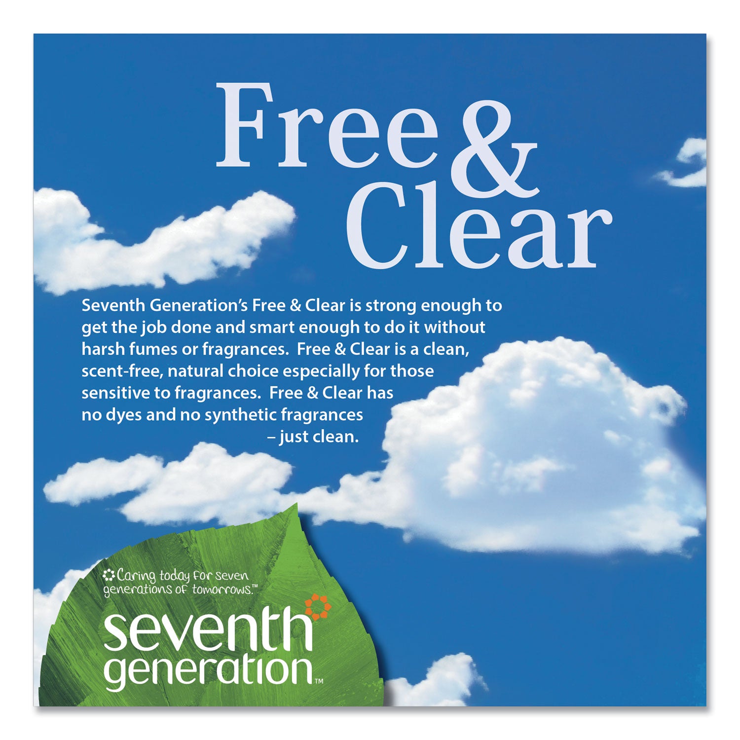 Seventh Generation Natural Liquid Fabric Softener, Free and Clear/Unscented 32 oz Bottle (22833EA)