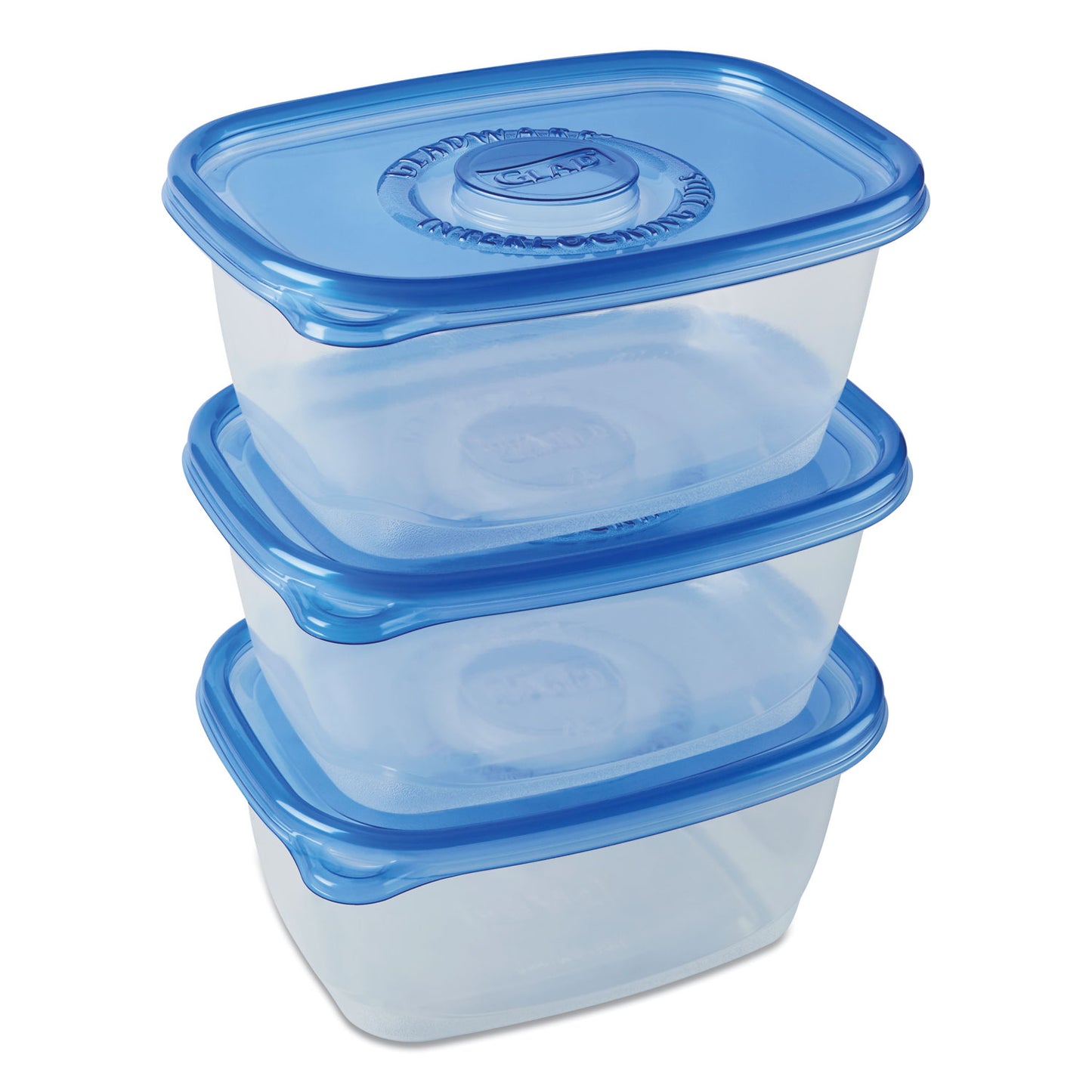 Glad Deep Dish Food Storage Containers, 64 oz, Plastic, 3/Pack (70045PK)