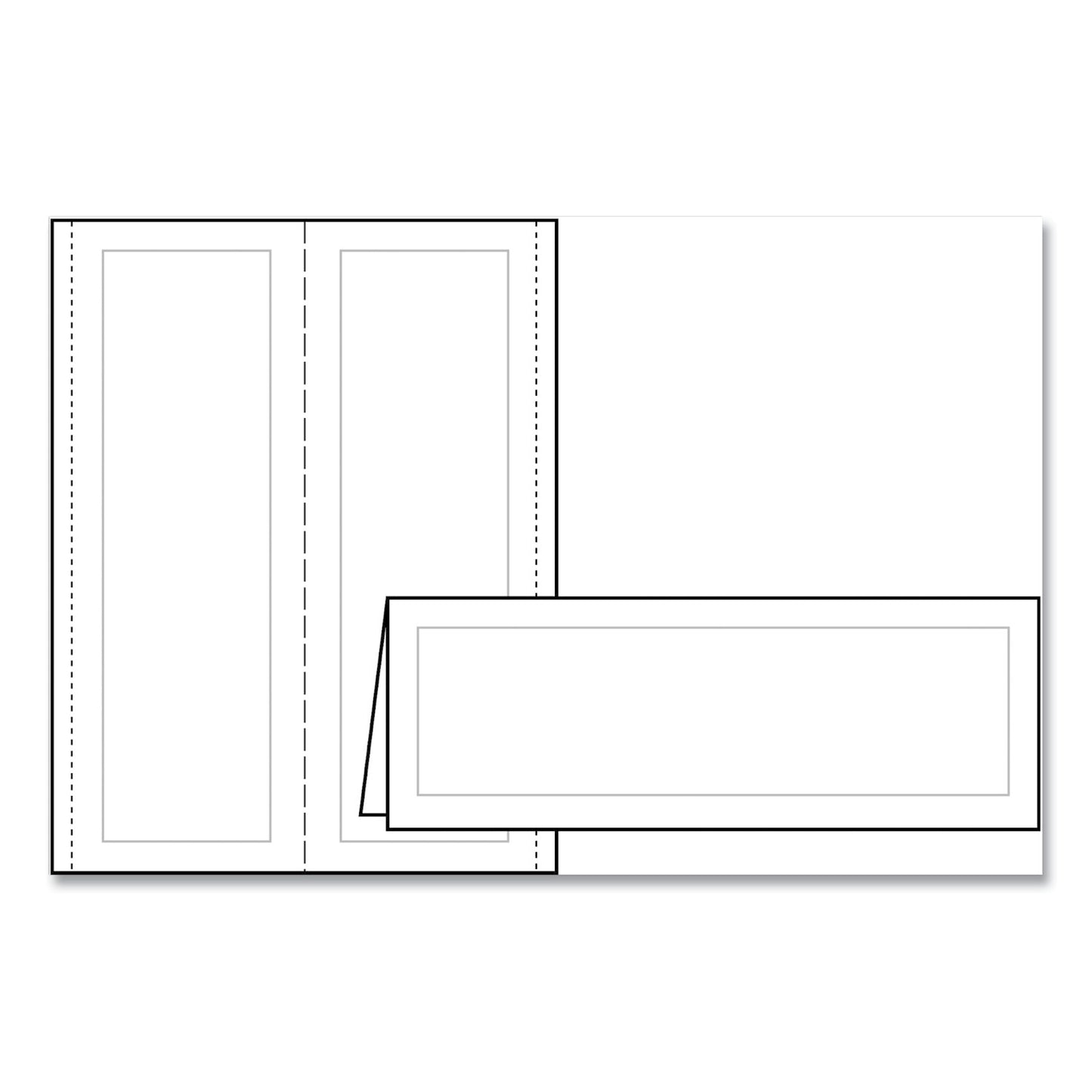 Avery Large Embossed Tent Card, Ivory, 3.5 x 11, 1 Card/Sheet, 50 Sheets/Pack (5915)