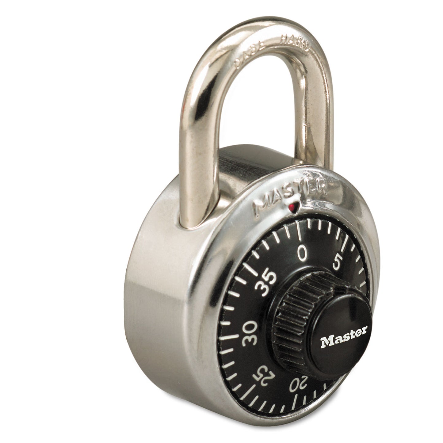 Master Lock Combination Stainless Steel Padlock, 1.87" Wide, Black/Silver (1525)