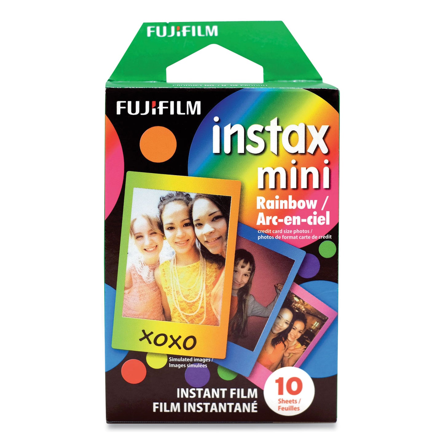 Fujifilm Instax Mini Rainbow Instant Film, 800 ASA, Color, 10 Sheets (16437401)