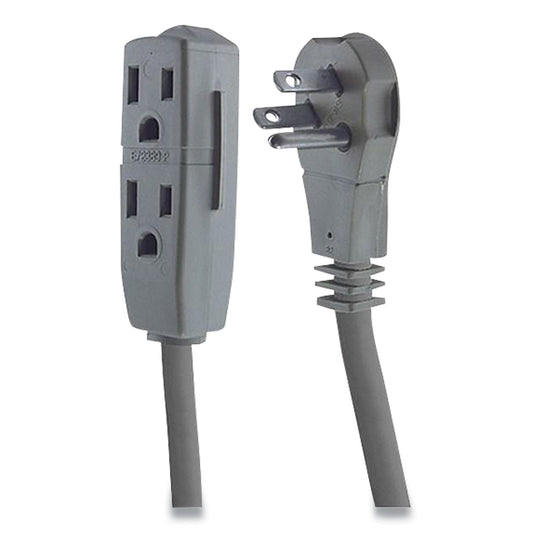 GE Power Strip, 3 Outlets, 15 ft Cord, Gray (43018)