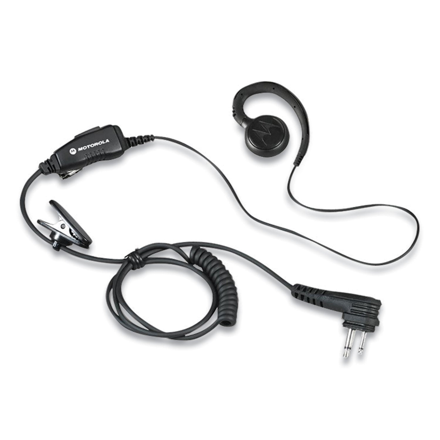 Motorola Swivel Monaural Over The Ear Earpiece with In-Line Microphone and Push-To-Talk, Black (HKLN4604)