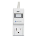 NXT Technologies Surge Protector, 6 AC Outlets, 2.5 ft Cord, 500 J, White, 2/Pack (24324332)