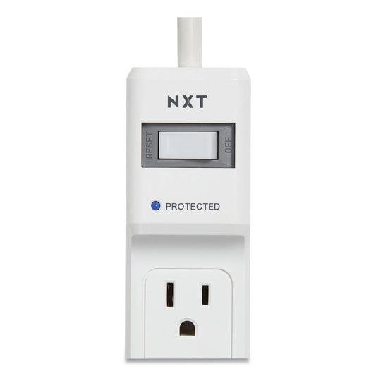 NXT Technologies Surge Protector, 6 AC Outlets, 8 ft Cord, 900 J, White (24373162)