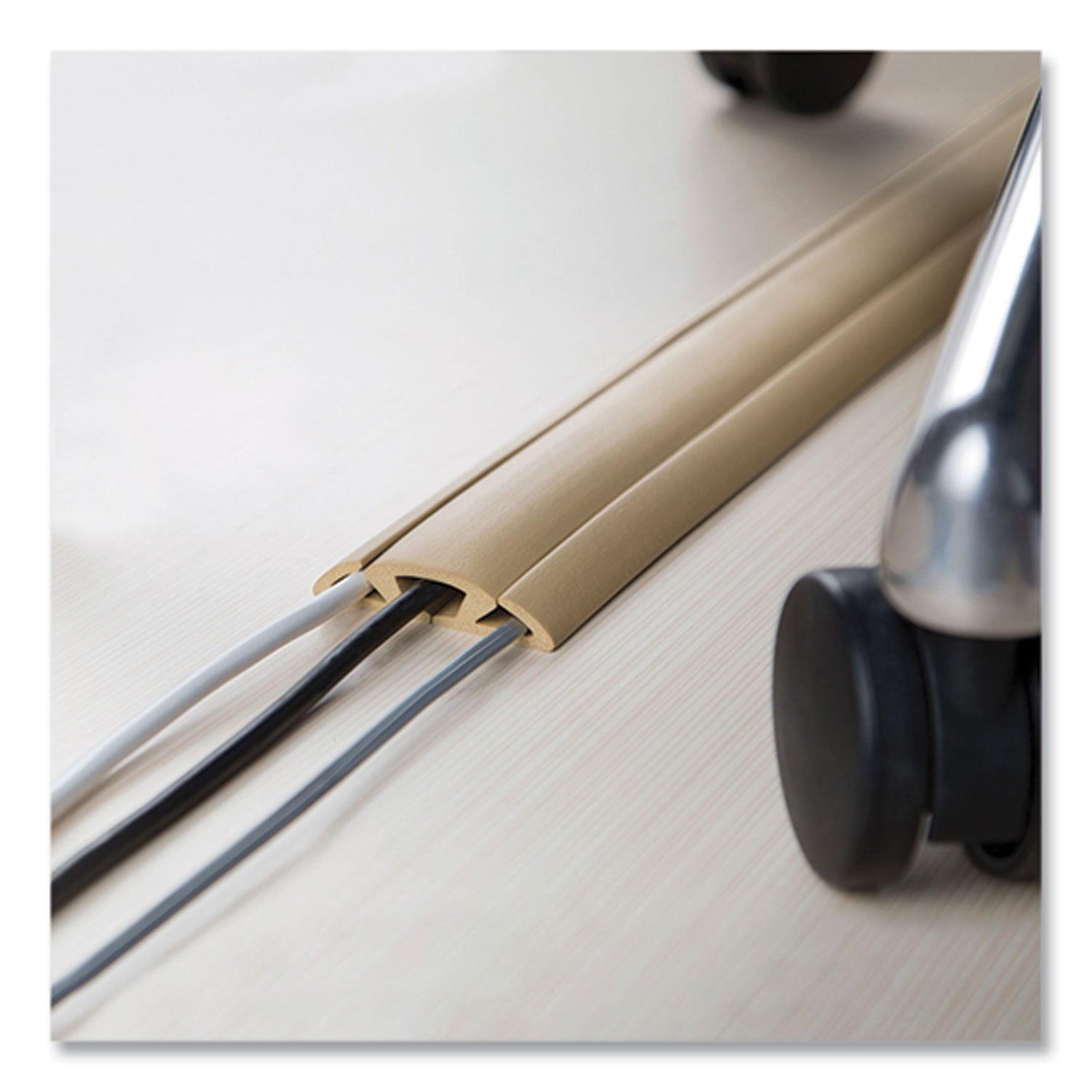 UT Wire Cord Protector and Concealer, 2.6" x 5 ft, Beige (UTWCP501BG)