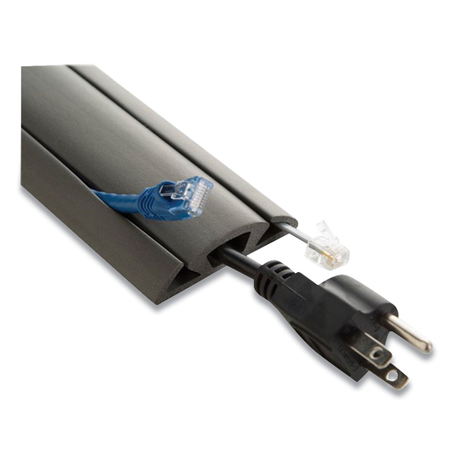 UT Wire Cord Protector and Concealer, 2.6" x 5 ft, Gray (UTWCP501GY)