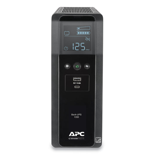 APC BN1350M2 Back-UPS PRO BN Series Battery Backup System, 10 Outlets, 1,350 VA, 1,080 J