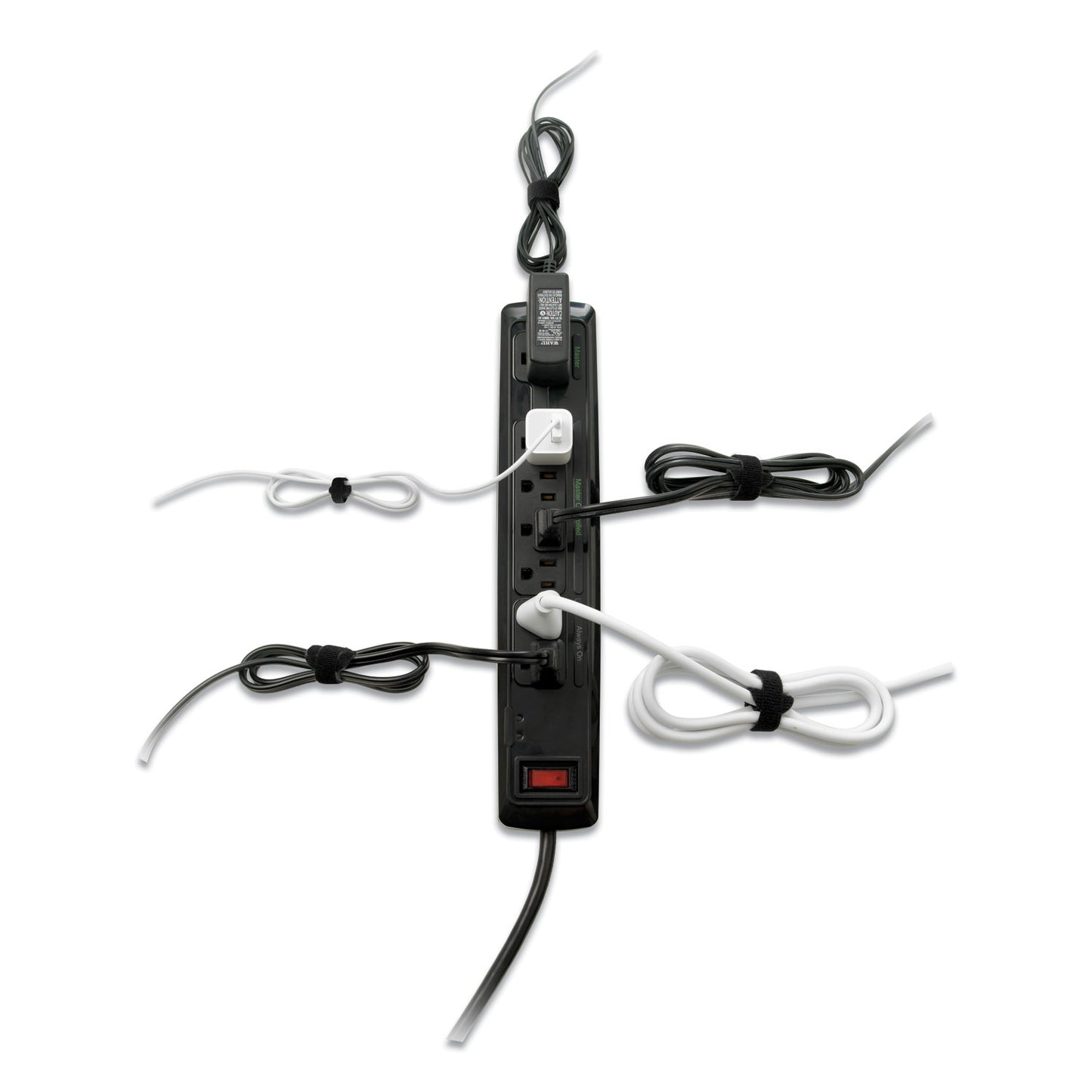 Velcro ONE-WRAP Pre-Cut Thin Ties, 0.25" x 8", Black, 25/Pack (91141)