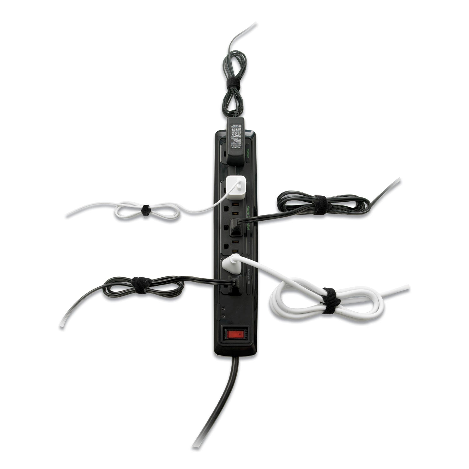 Velcro ONE-WRAP Pre-Cut Thin Ties, 0.25" x 8", Black, 25/Pack (91141)