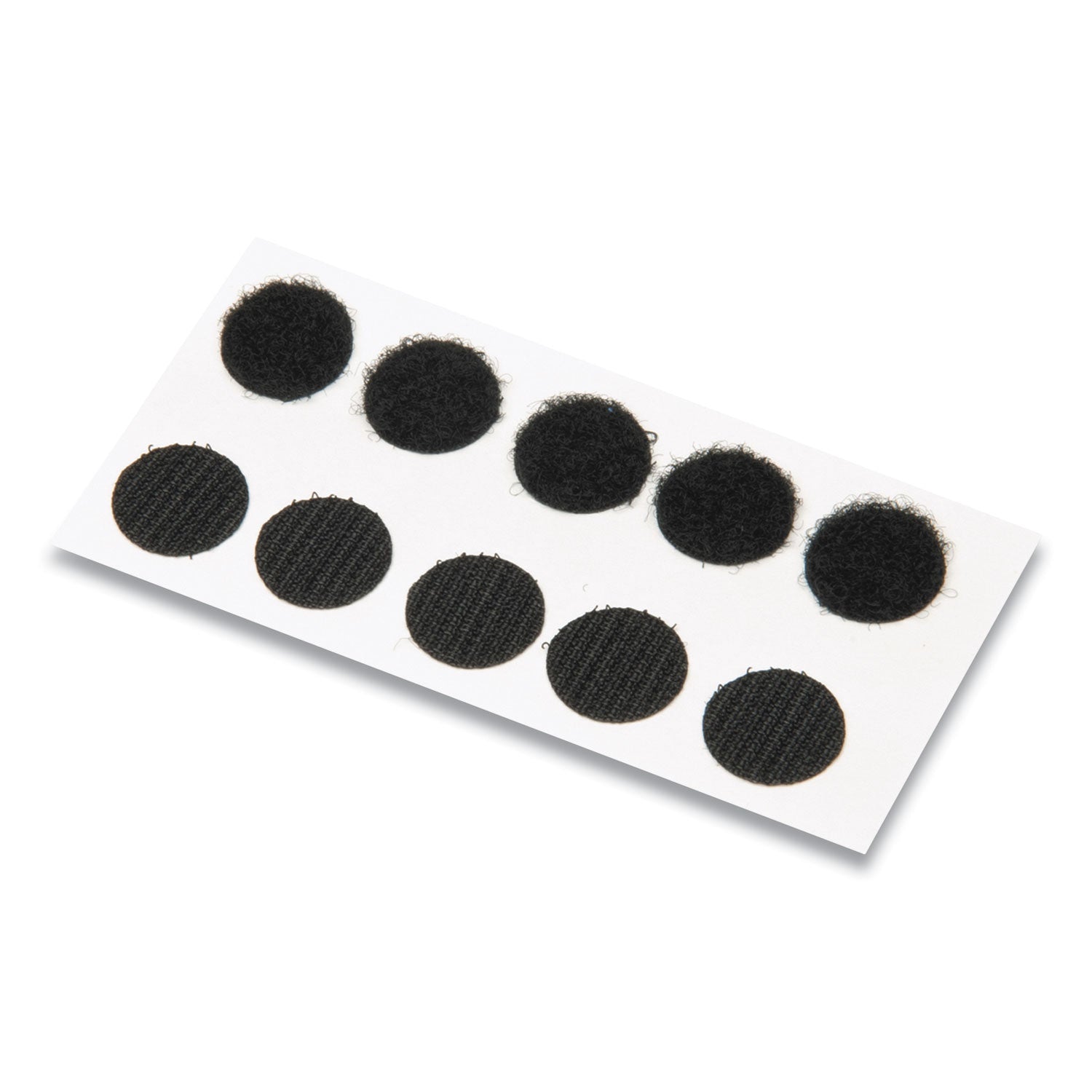 Velcro Sticky-Back Fasteners, Removable Adhesive, 0.75" dia, Black, 200/Box (91823)