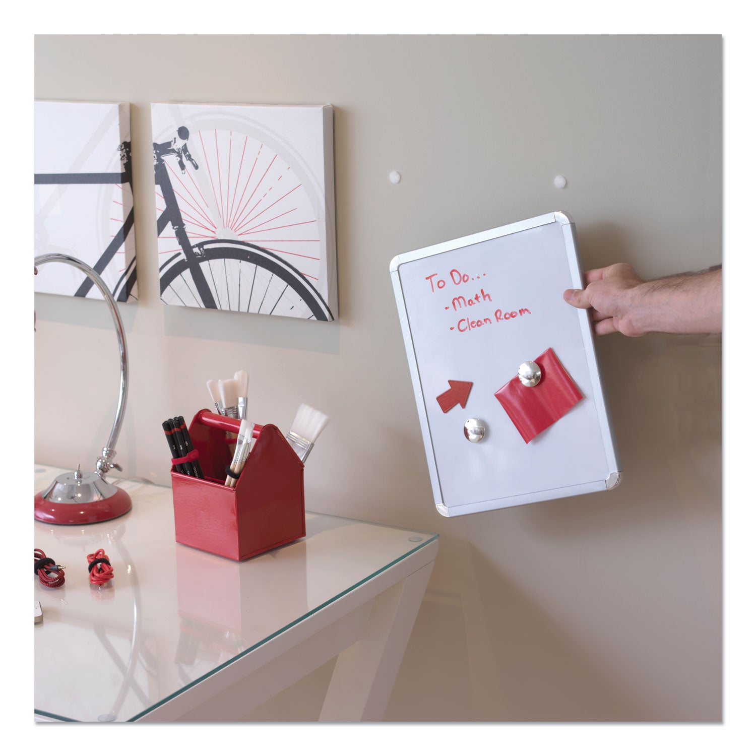 Velcro Sticky-Back Fasteners, Removable Adhesive, 0.63" dia, White, 75/Pack (90090)