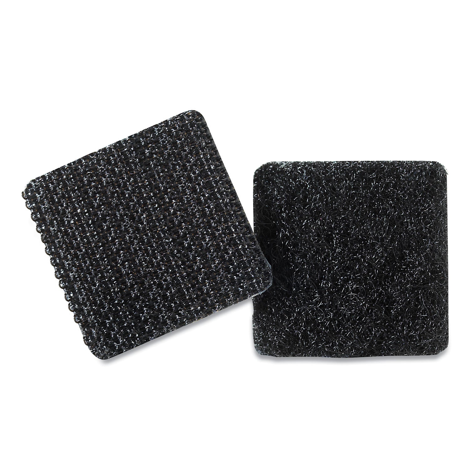 Velcro Sticky-Back Fasteners, Removable Adhesive, 0.88" x 0.88", Black, 12/Pack (90072)