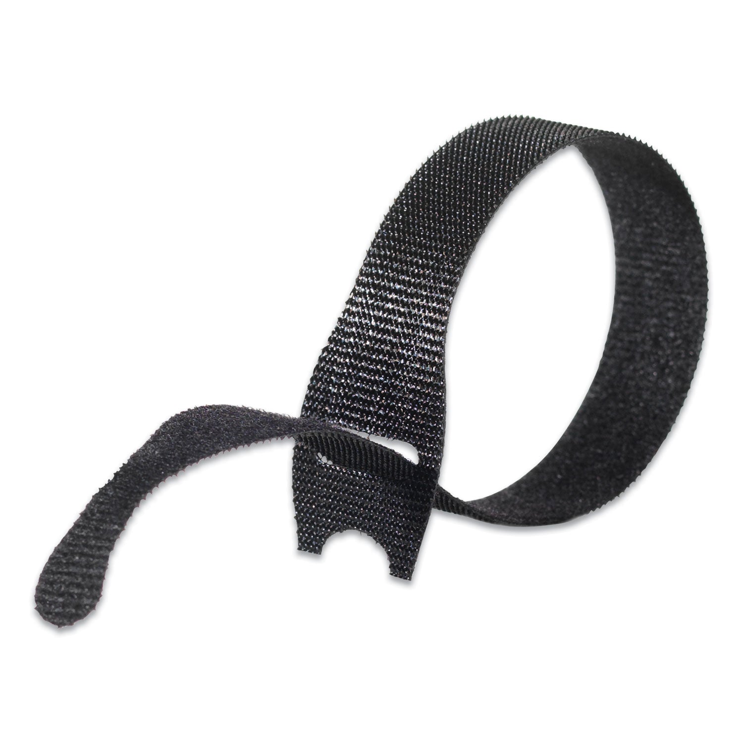 Velcro ONE-WRAP Pre-Cut Thin Ties, 0.5" x 8", Black/Gray, 50/Pack (90924)