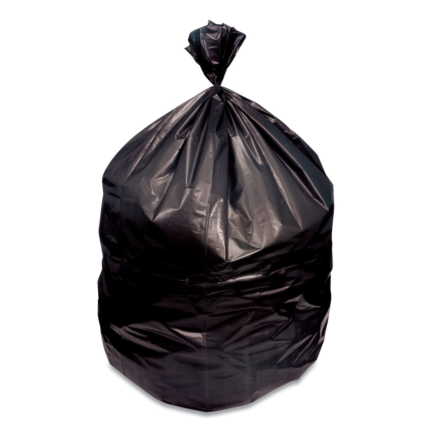 Heritage Eco Blend Max Can Liners, 30 gal, 1 mil, 30" x 36", Black, 25 Bags/Roll, 8 Rolls/Carton (L6036YKER1)